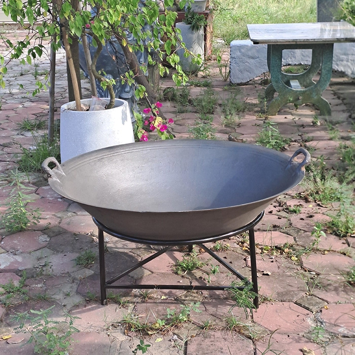 chảo gang đốt lửa trại