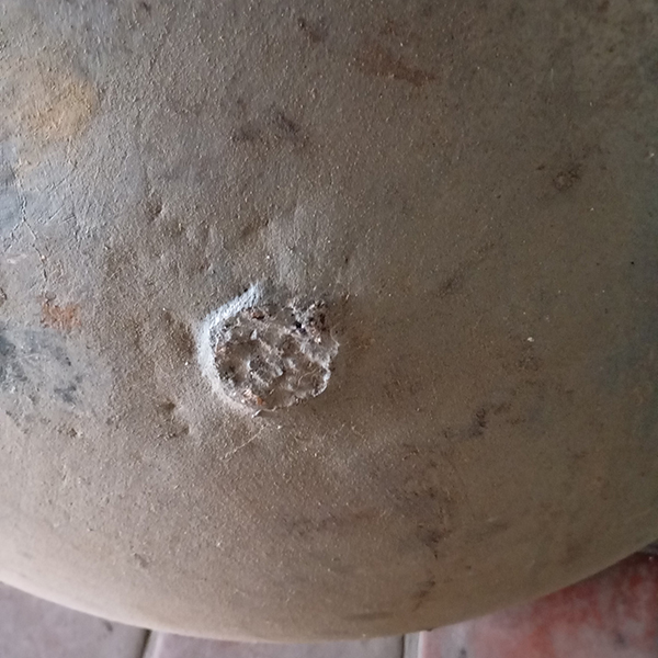 rốn đổ gang của chảo gang đúc thủ công